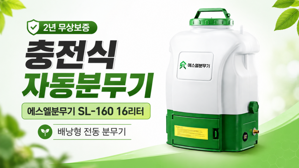 에스엘분무기 SL-160 16리터 충전식 자동분무기 배낭형 전동분무기 제품 이미지
