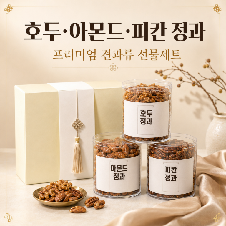 디저트래 호두 아몬드 피칸 견과류정과 2구·3구 답례품 명절 선물세트
