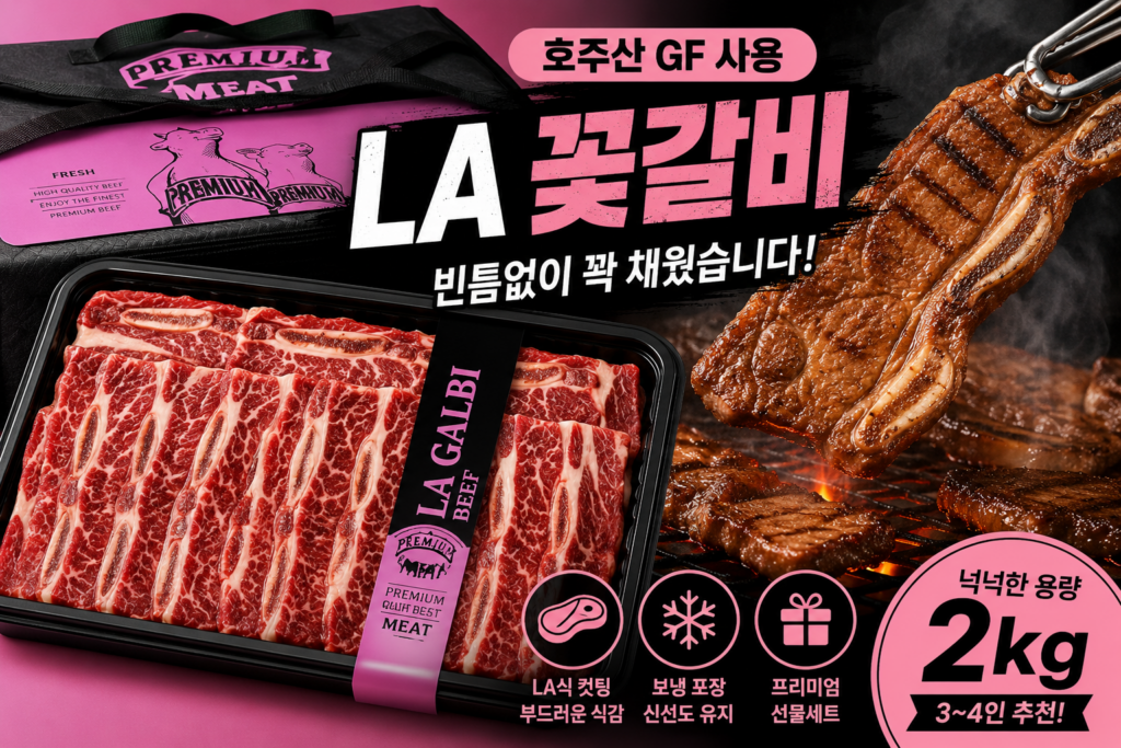 패러미트 호주산 GF 곡물비육 LA 꽃갈비 2kg 소갈비 명절 선물세트 제품 이미지